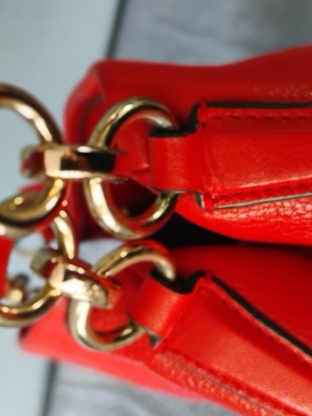 Coach Red Leather Shoulder Bag - Picture 7 of 8